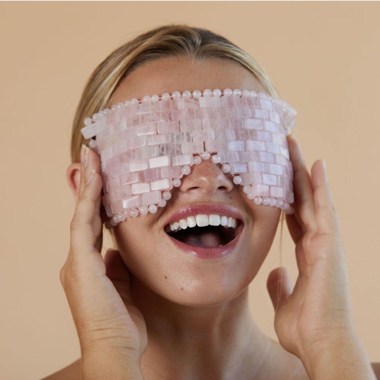 Rose Quartz Crystal Eye Mask