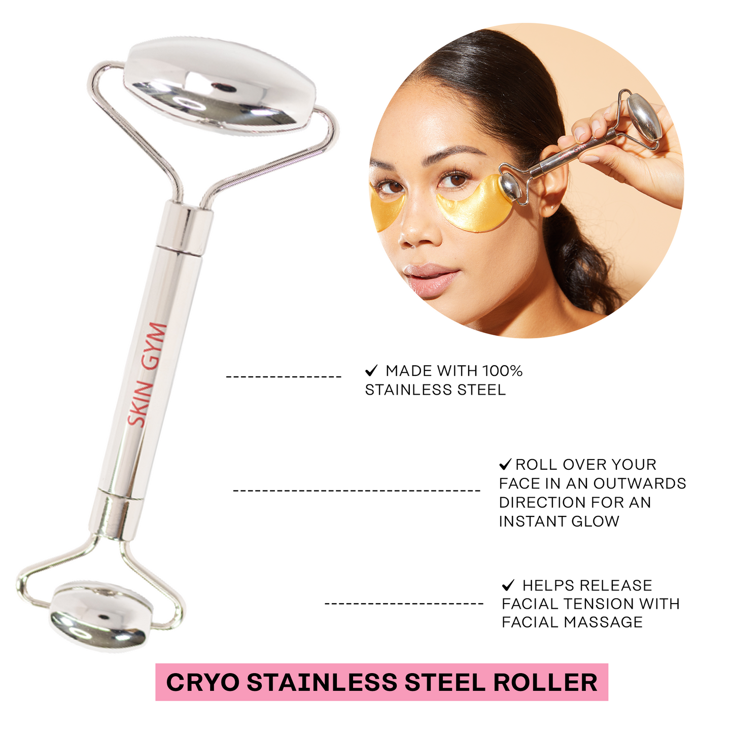 Cryo Stainless Steel Facial Roller
