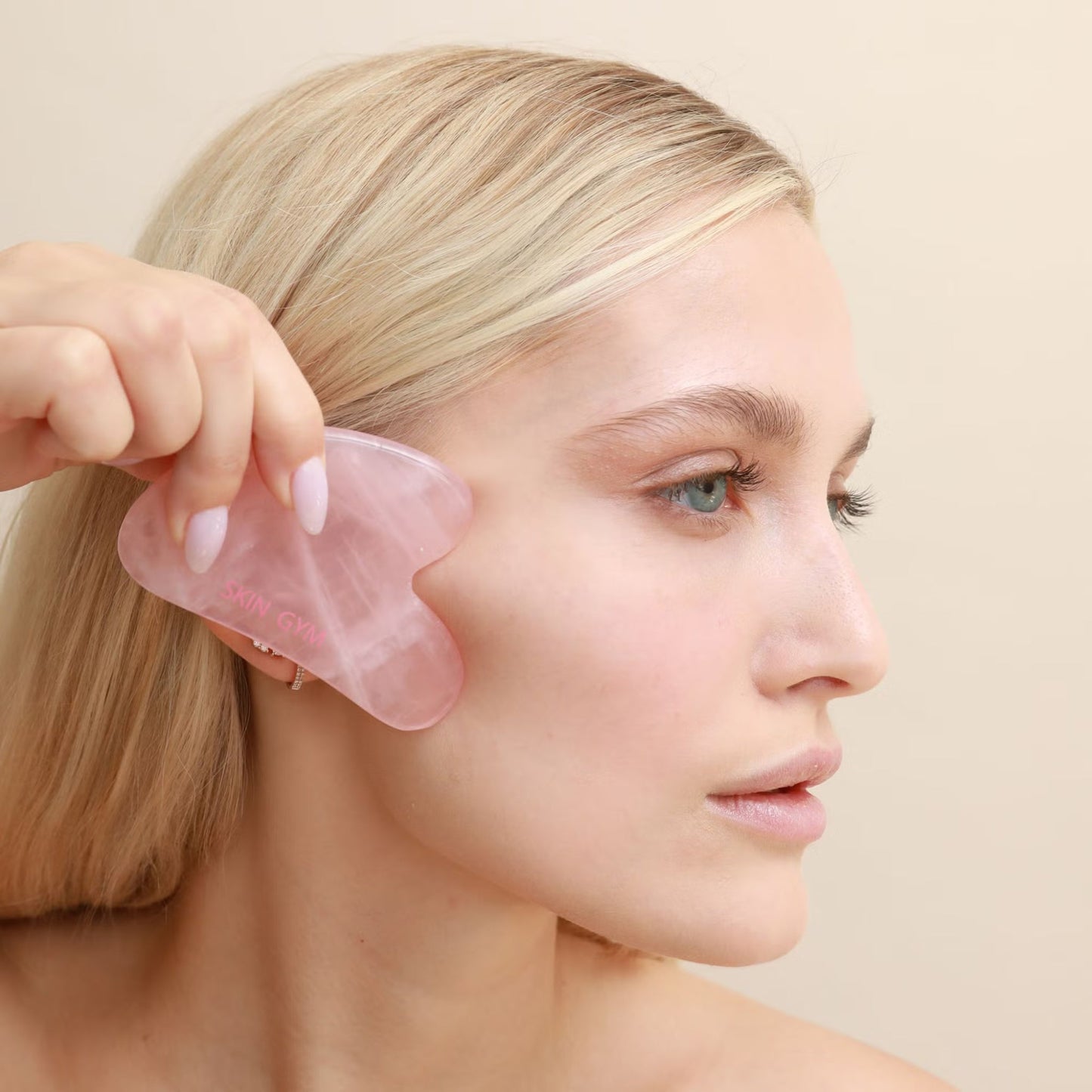 Rose Quartz Crystal Sculpty Heart Gua Sha Tool