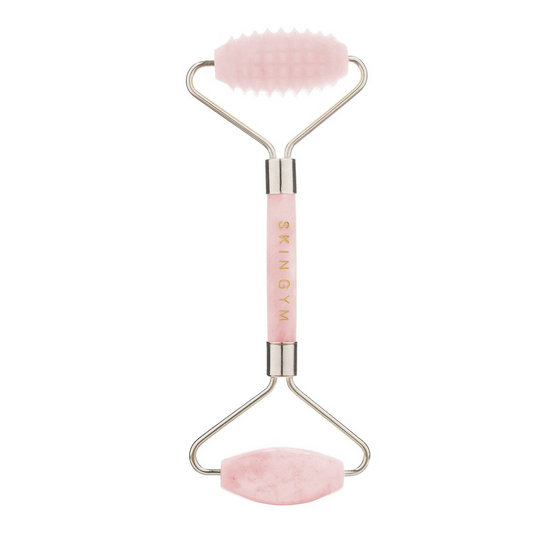 Rose Quartz 2D Texturized and Smooth Facial Roller