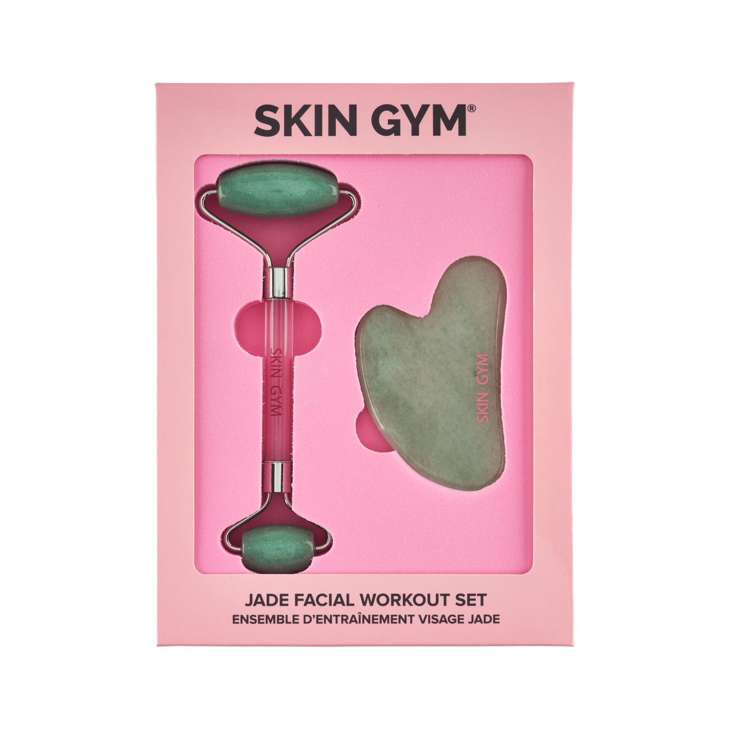 Jade Workout Roller + Gua Sha Set