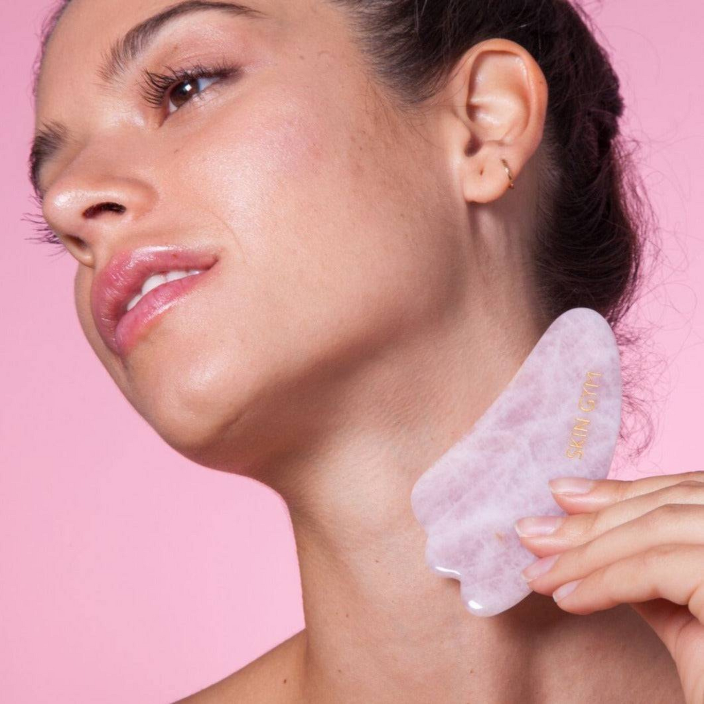 Rose Quartz Gua Sha Crystal Sculpty Tool