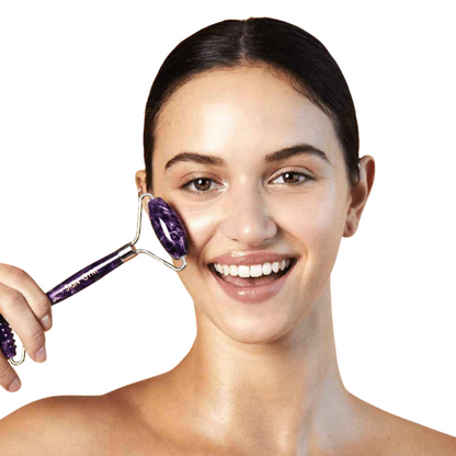 Amethyst 2D Texturized and Smooth Facial Roller