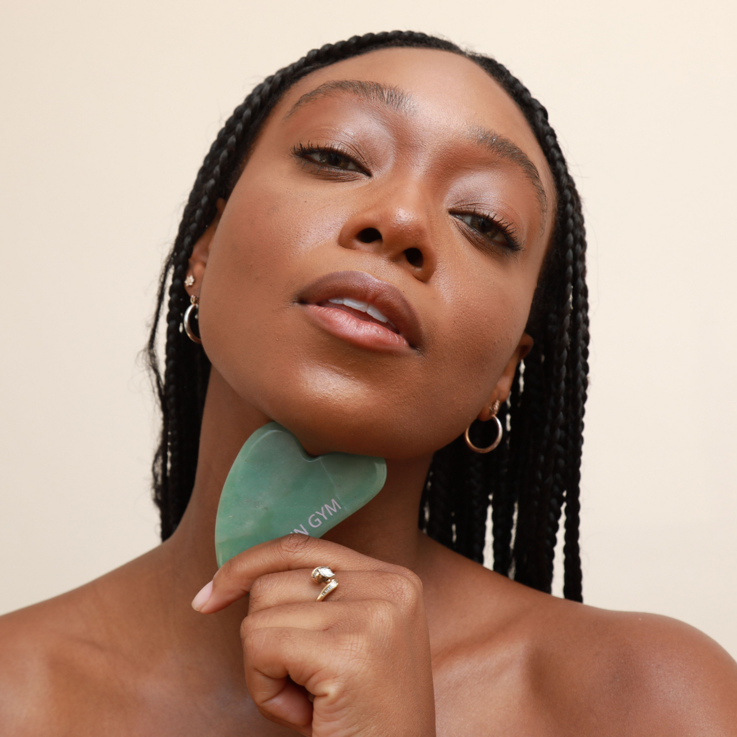 Jade Workout Roller + Gua Sha Set
