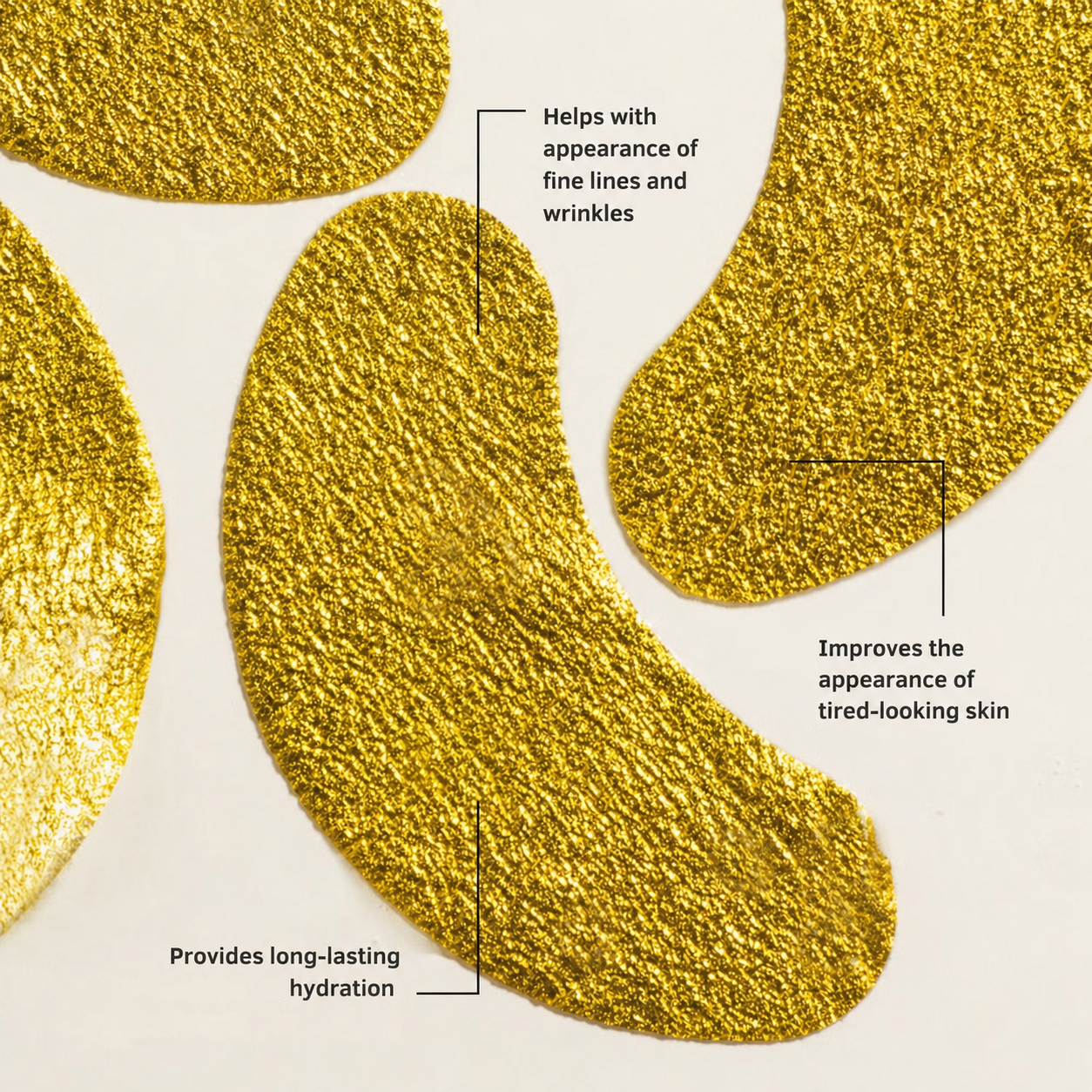 Gold Foil Eye Mask - 5 Pack