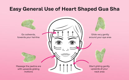 Jade Sculpty Heart Gua Sha Tool