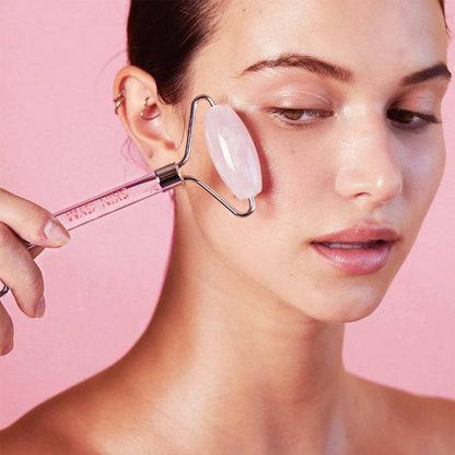 Rose Quartz Workout Roller and Gua Sha Set