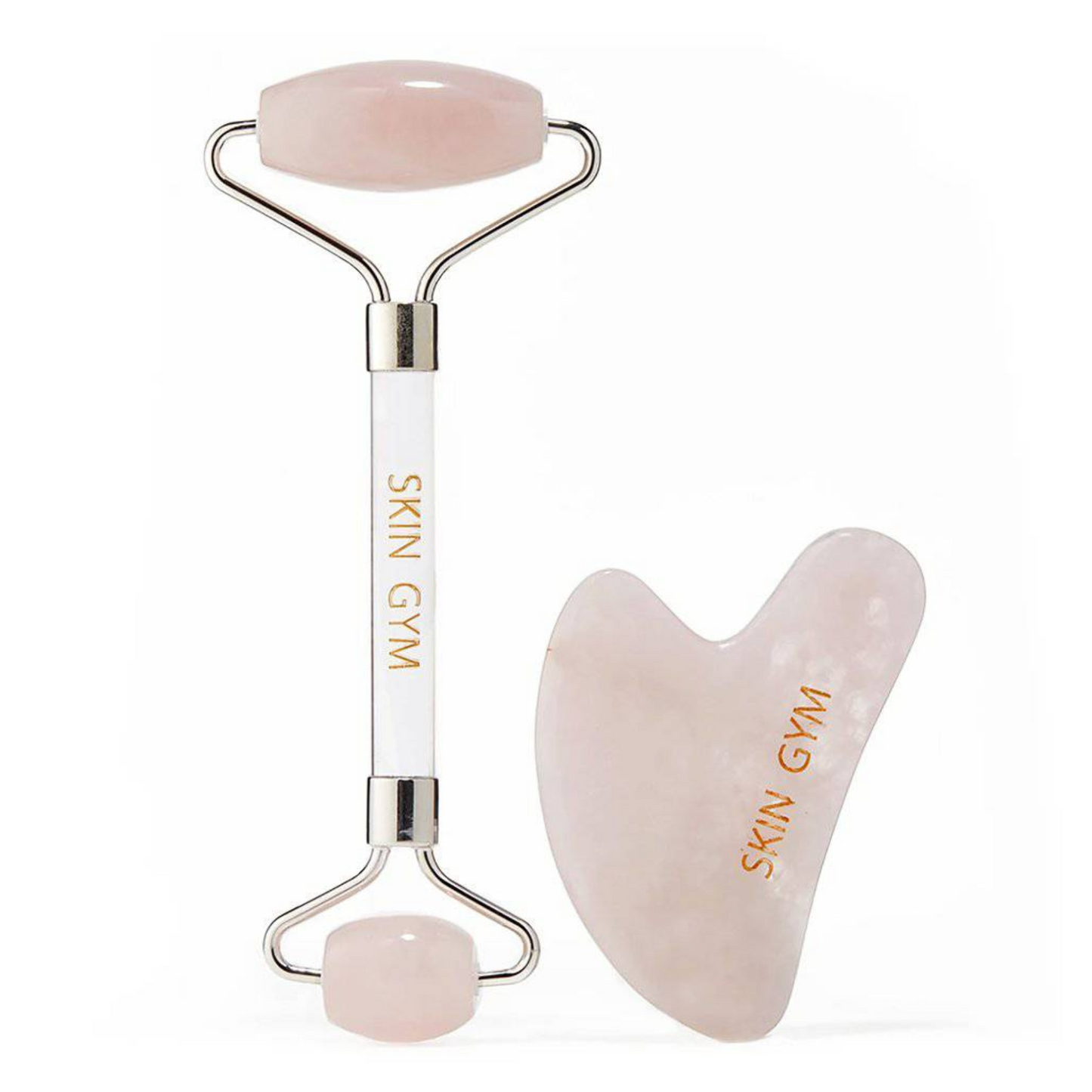 Rose Quartz Workout Roller and Gua Sha Set
