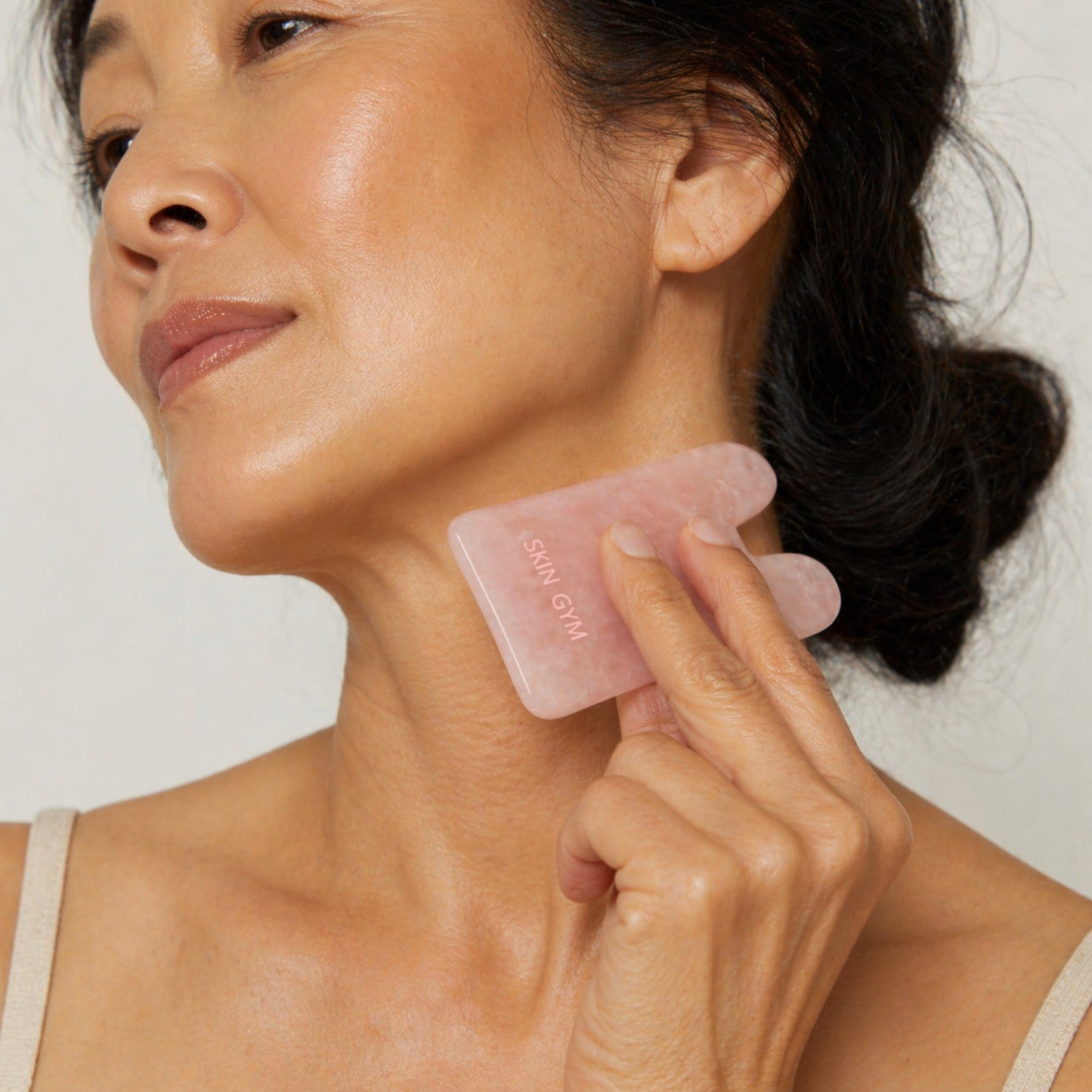 Square Rose Quartz Gua Sha